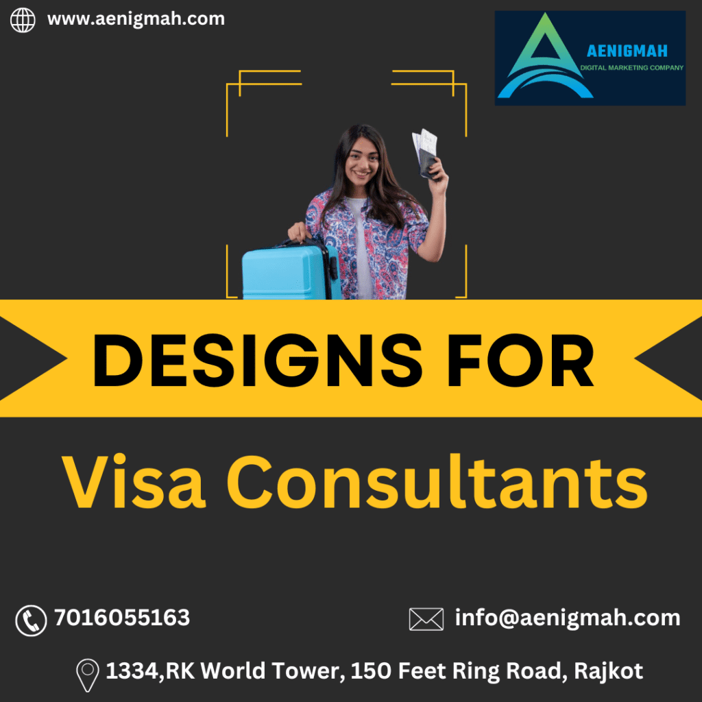 Visa Consultant Post Design Portfolio - Aenigmah Digital Marketing Company